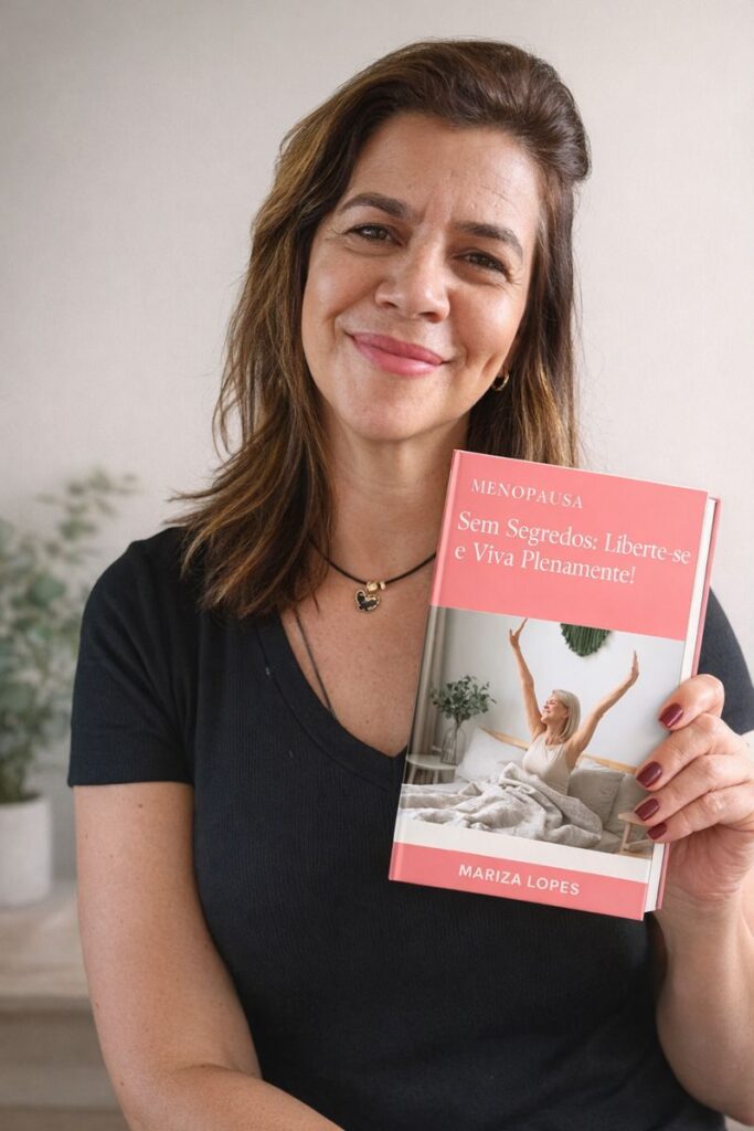 Mulher 50+ vivendo bem na menopausa com autocuidado